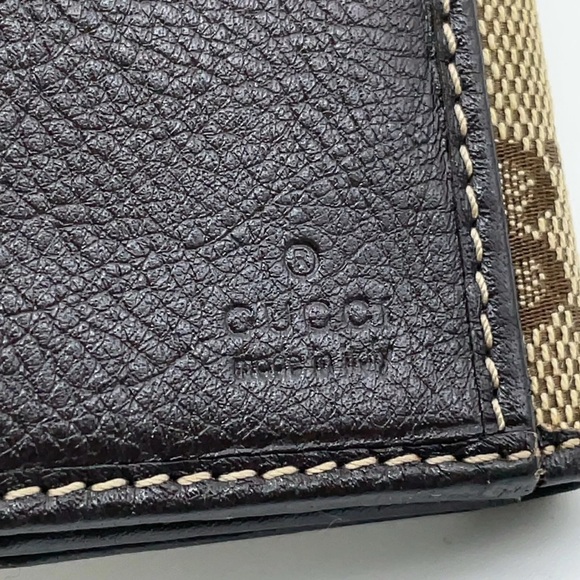 Authentic Gucci GG Canvas Double Hook Beige Long Wallet W/Box - Picture 15 of 16